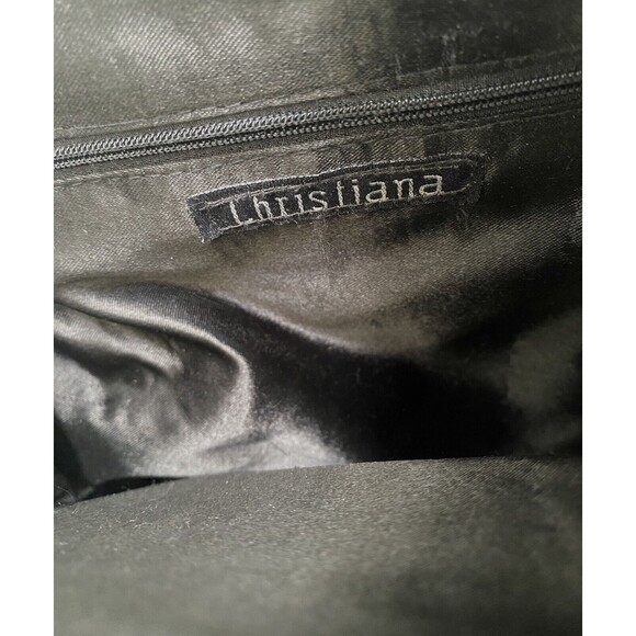 CHRISTIANA LAPETINA Victorian Vtge Tapestry Floral Shoulder Bag Blk Hand Beaded - Picture 12 of 12